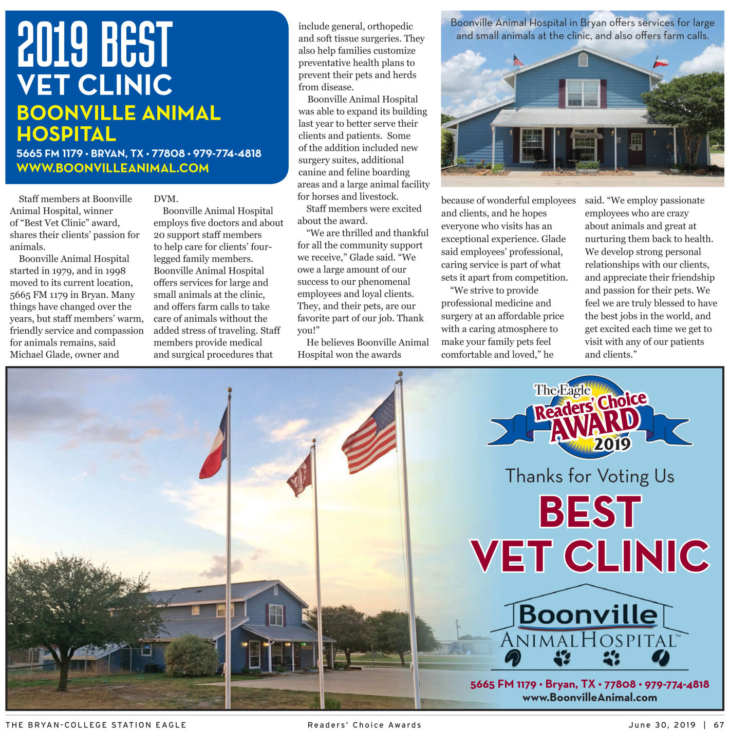 The Eagle Readers' Choice Award 2019